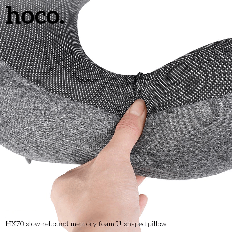 หมอนรองคอ HOCO HX70 เมมโมรี่โฟม ทรงตัว U รองรับต้นคอ 360&deg; พับเก็บได้ พร้อมถุงสำหรับพกพา